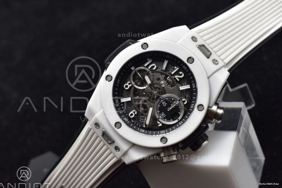 Bang Strap Unico 516 Ceramic White White A 1:1 Best Edition ZF Dial Packable Rubber on Skeleton Big 0320